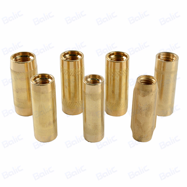 Brass Coupling For Thread Ground Rod