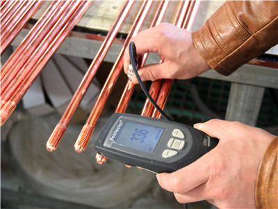 The grounding electrode coating thickness test